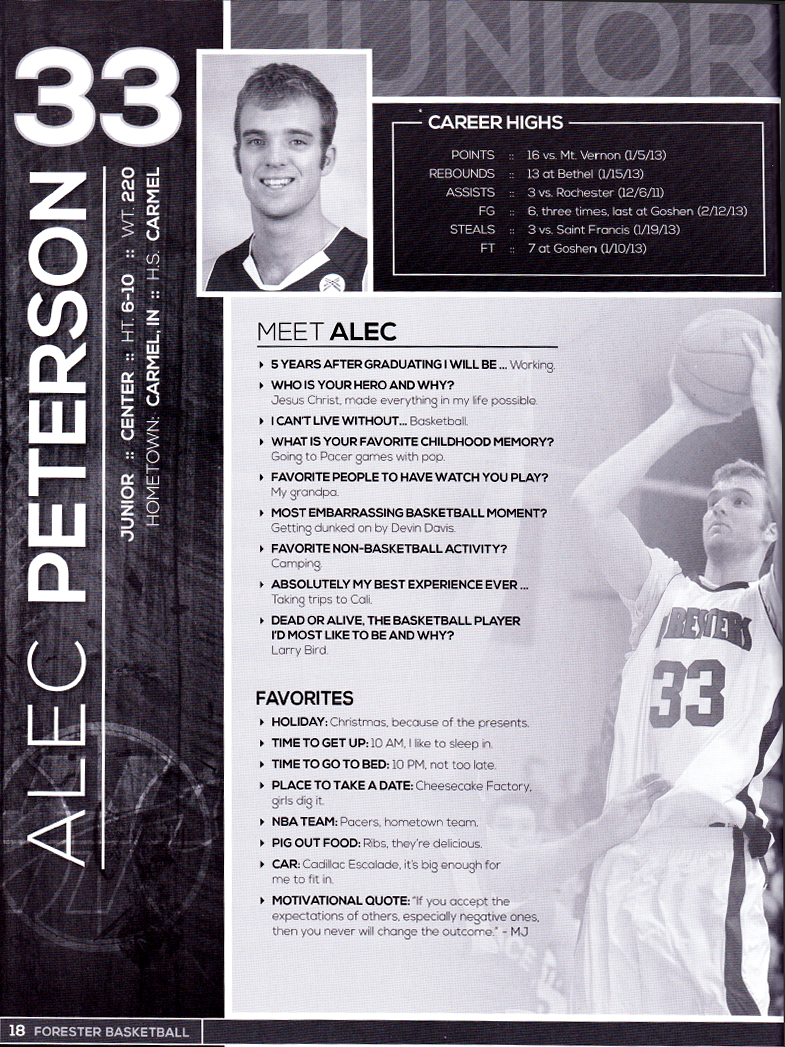Alec Peterson Media Guide